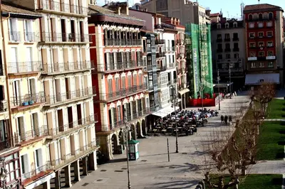 Vista general de Pamplona o vista desde el apartamento