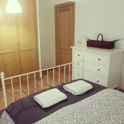 Cama o camas de una habitación en Apartamento Bielsa-Monte Pérdido