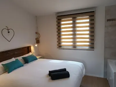 Cama o camas de una habitación en Casas Natura Suites Graus
