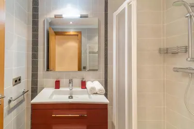Un baño de Acogedor apartamento rodeado de naturaleza