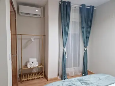 Cama o camas de una habitación en Visita Zaragoza