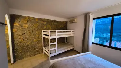 Cama o camas de una habitación en El Mirador dels Ports