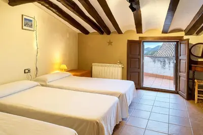 Cama o camas de una habitación en Montsant Wine House with Mountain Views