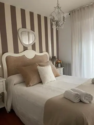Cama o camas de una habitación en Apartamento Balcón a la Basílica del Pilar