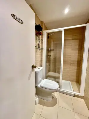 Un baño de Acogedor apartamento a pie de pistas, Baqueira 1500