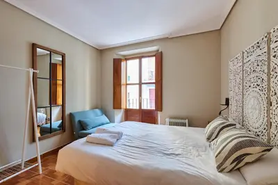 Cama o camas de una habitación en Blanca de Navarra by Clabao