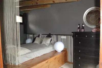 Cama o camas de una habitación en Torre Viladot