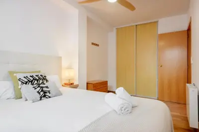 Cama o camas de una habitación en Alojamiento Aspe Arañones Canfranc