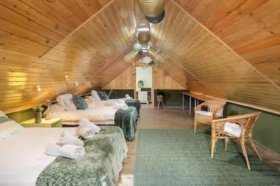 Cama o camas de una habitación en Estrella del Pirineo Castiello Jaca