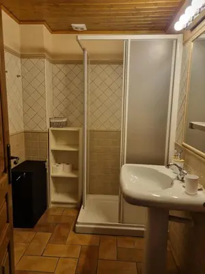 Un baño de Chalet 4d en Panticosa en urbanización con piscina y padel