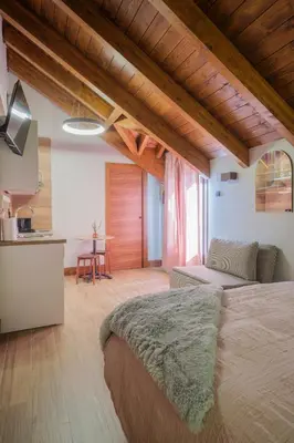 Cama o camas de una habitación en El Rincón de Andrea Estudios