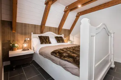 Cama o camas de una habitación en Casa Natal del Gigante de Sallent