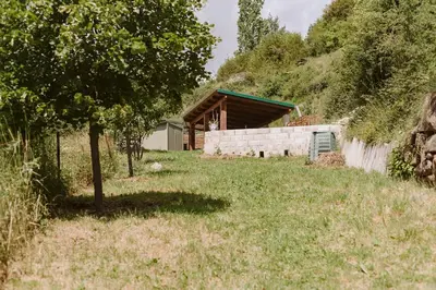 Jardín al aire libre en Casa Natal del Gigante de Sallent
