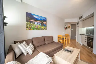 Una cocina o zona de cocina en Apartamento con Encanto Baqueira 1500