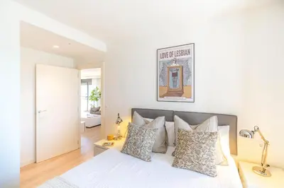 Cama o camas de una habitación en Magnifico apartamento a 5 minutos de Pamplona