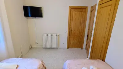 Cama o camas de una habitación en Hotel Fonda Agusti