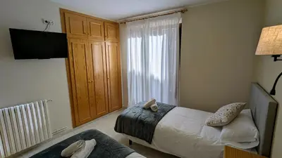 Cama o camas de una habitación en Hotel Fonda Agusti