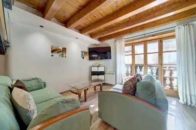 Una televisión o centro de entretenimiento en Arties Luxury Apartments - Parking y Guardaski en Vall de Ruda