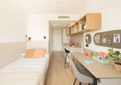 Cama o camas de una habitación en Canvas Pamplona Plazaola