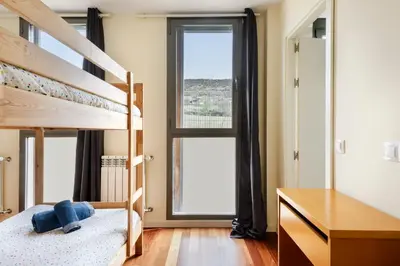 Cama o camas de una habitación en Chalet las Margas