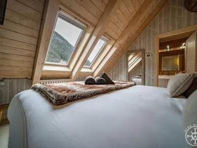Cama o camas de una habitación en CASA SOLEI en Val de Ruda