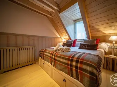 Cama o camas de una habitación en CASA SOLEI en Val de Ruda