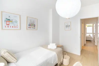Cama o camas de una habitación en Acogedor apartamento loft a 15 minutos del centro