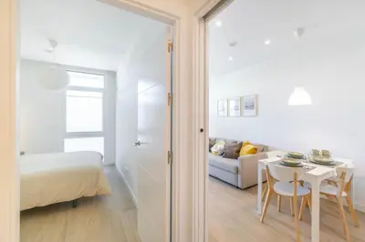 Cama o camas de una habitación en Acogedor apartamento loft a 15 minutos del centro