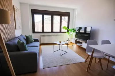 Zona de estar de Modern flat for Pyrenees Adventures - Free Parking
