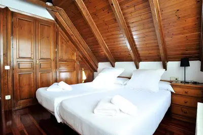 Cama o camas de una habitación en Apartamento a 5 minutos de pistas y con vistas panorámicas