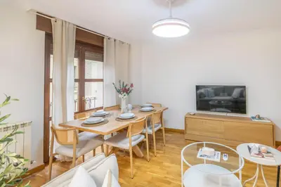 Una televisión o centro de entretenimiento en Acogedor apartamento en el corazón de Estella