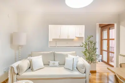 Zona de estar de Acogedor apartamento en el corazón de Estella