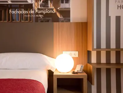 Cama o camas de una habitación en IRAIPE Pamplona Hostal Auto Check-in