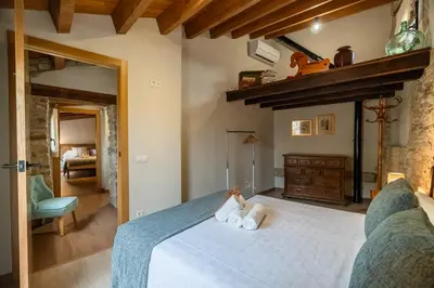 Cama o camas de una habitación en La Caseta de Freixenet Encanto rural y natural