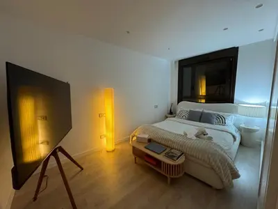 Cama o camas de una habitación en San Fermin Centro II