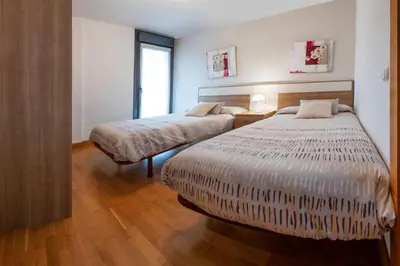Cama o camas de una habitación en Apartamento Baztan Berri