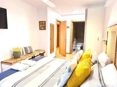 Cama o camas de una habitación en El mirador de la Reina