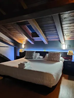 Cama o camas de una habitación en Aiestaenea Apartamentos Rurales