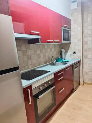 Una cocina o zona de cocina en Aiestaenea Apartamentos Rurales