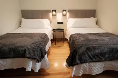 Cama o camas de una habitación en Hosteria de Zubiri