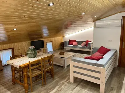 Zona de estar de Castelserás apartamento rural