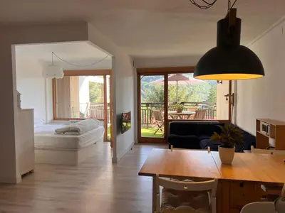 Cama o camas de una habitación en Las casitas de mache - IXEIA