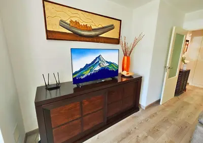 Una televisión o centro de entretenimiento en Apartamento Peña Telera: Las Margas Golf