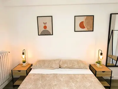 Cama o camas de una habitación en La Parada de Arco by Alogest