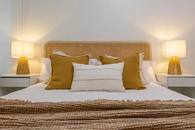 Cama o camas de una habitación en Apartamentos Kyns