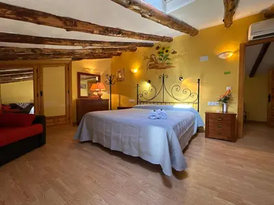 Cama o camas de una habitación en Entrefrutales