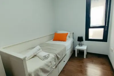 Cama o camas de una habitación en Encanto rural con gran terraza