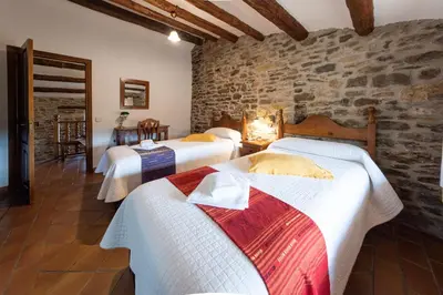 Cama o camas de una habitación en Casa Rural La Choca