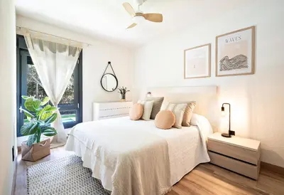 Cama o camas de una habitación en Chez Marie