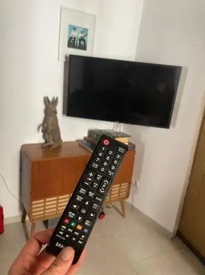 Una televisión o centro de entretenimiento en Casa del Rellotge